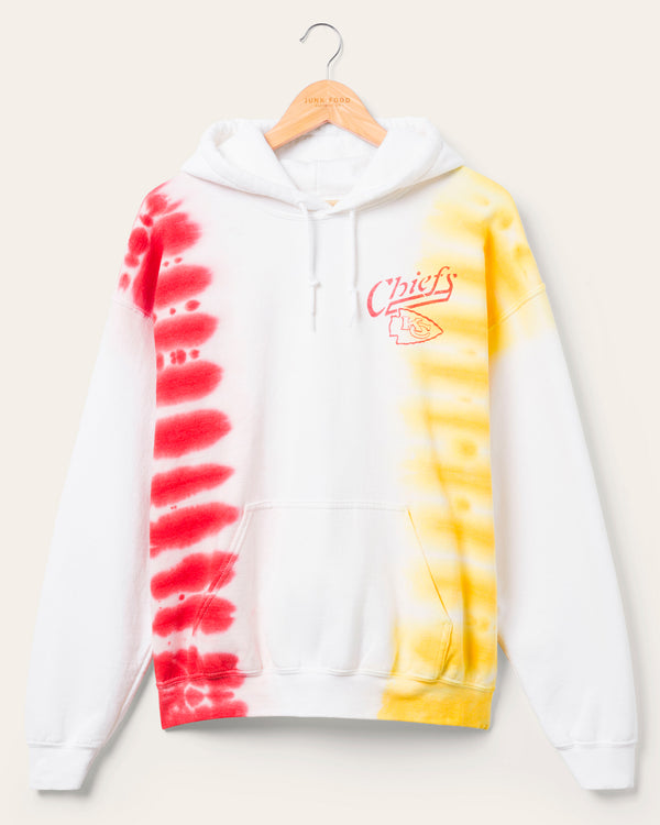 junk food clothing Kansas City Chiefs Stitch Tie Dye Hoodie Tie Dye