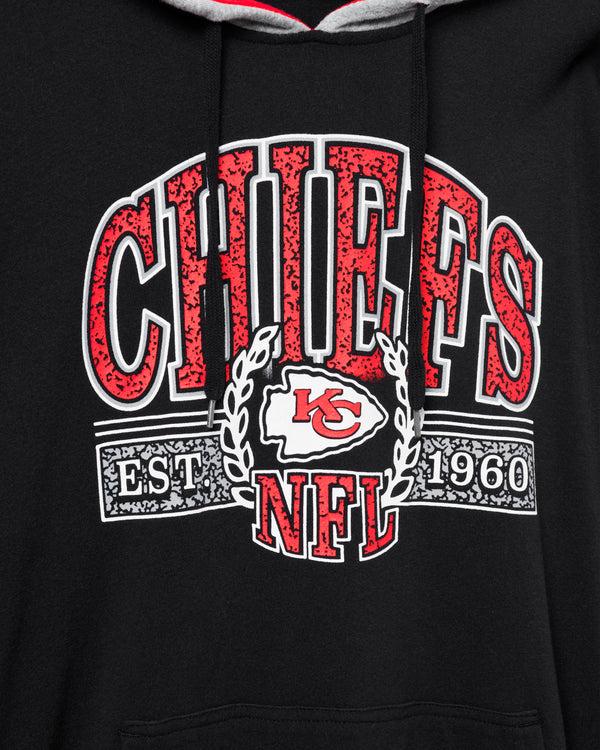 Junk Food Clothing Kansas City Chiefs Tri Color Block Hoodie Midnight/Licorice/Heather Grey