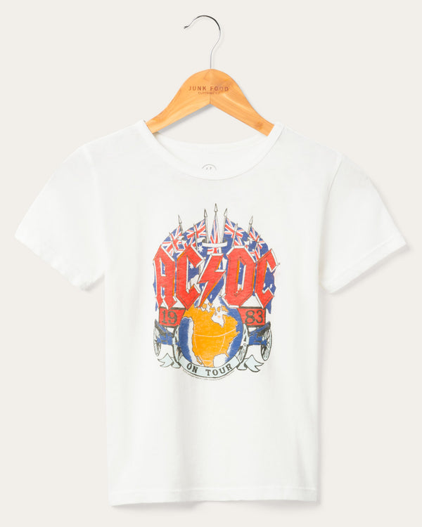 junk food clothing Kids AC/DC 1983 On Tour Tee Vintage White