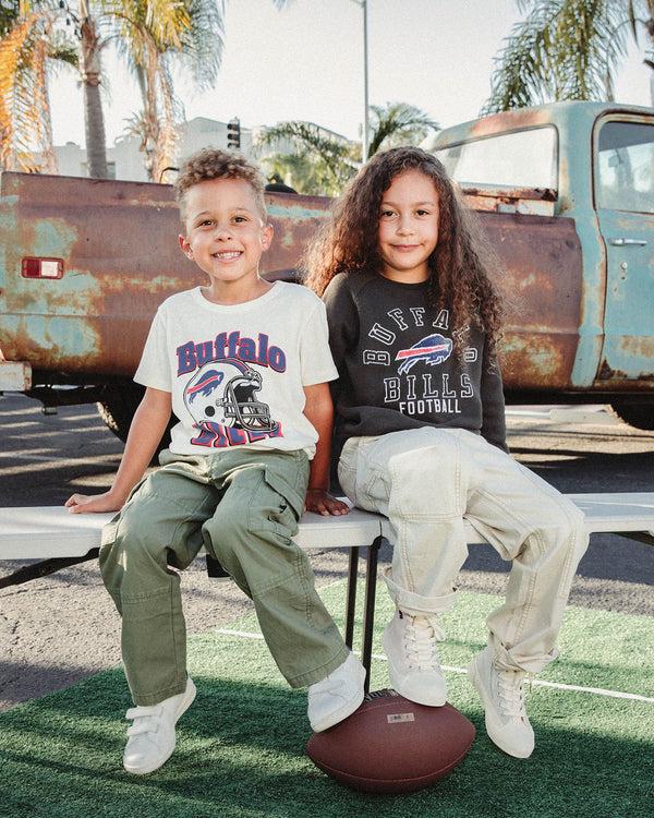 Junk Food Clothing Kids Buffalo Bills Helmet Tee Vintage White