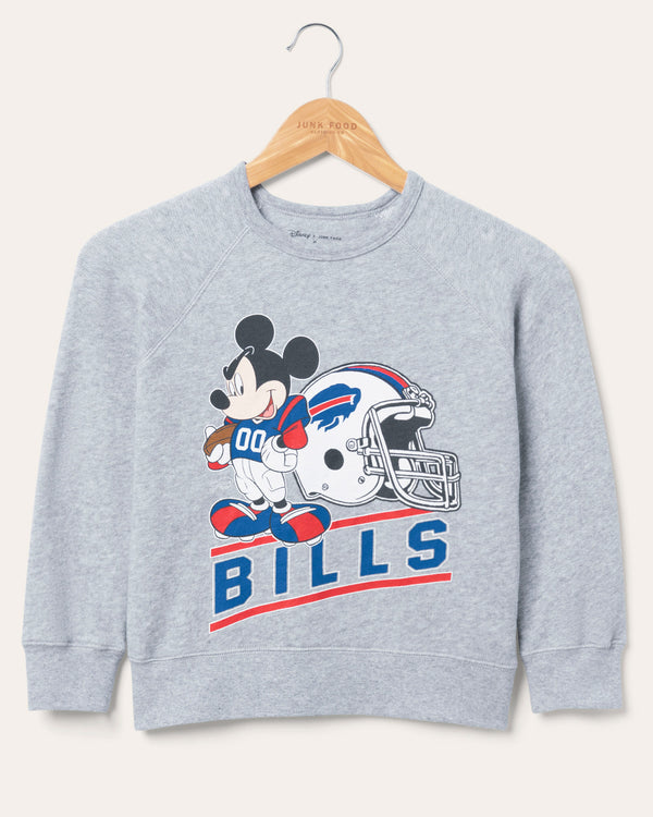 junk food clothing Kids Buffalo Bills Mickey Came to Play Fleece Heather Grey