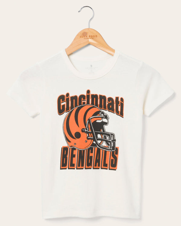 junk food clothing Kids Cincinnati Bengals Helmet Tee Vintage White