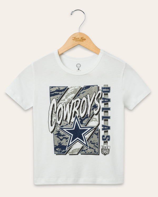 junk food clothing Kids Dallas Cowboys Icon Tee Vintage White