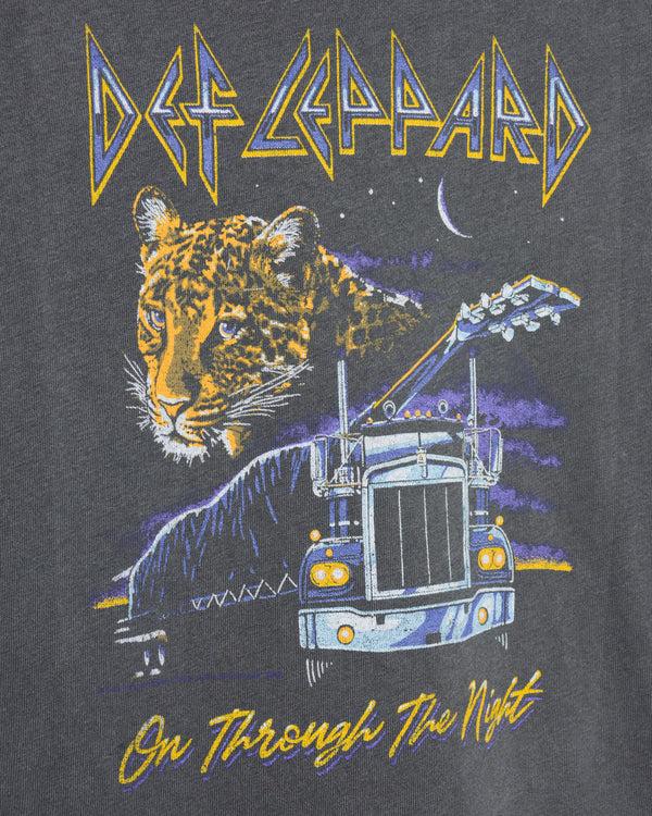 Junk Food Clothing Kids Def Leppard Through The Night Tee Vintage Black