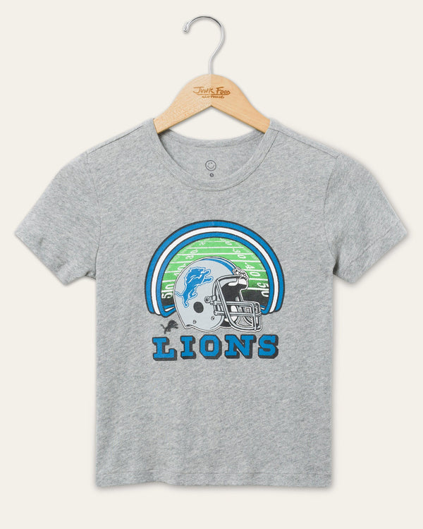 junk food clothing Kids Detroit Lions Game Time Tee Heather Grey