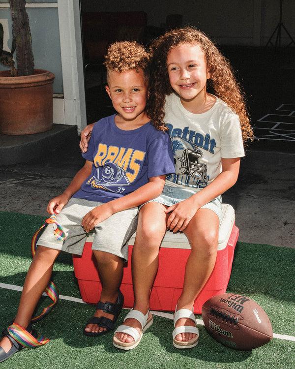 Junk Food Clothing Kids Detroit Lions Helmet Tee Vintage White