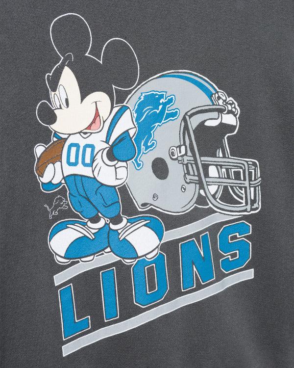 Junk Food Clothing Kids Detroit Lions Mickey Came To Play Fleece Vintage Black