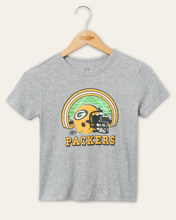junk food clothing Kids Green Bay Packers Game Time Tee Heather Grey