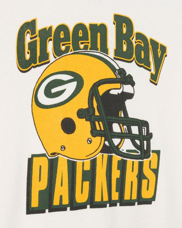 Junk Food Clothing Kids Green Bay Packers Helmet Tee Vintage White