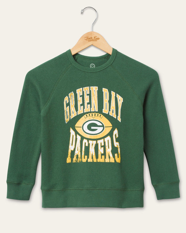 junk food clothing Kids Green Bay Packers Hot Route Raglan Fleece Hunter