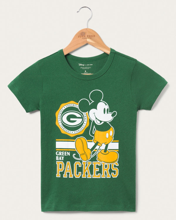 junk food clothing Kids Green Bay Packers Mickey Crest Tee Hunter