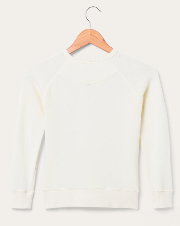 Junk Food Clothing Kids Heart Eyed Smiley Raglan Fleece Birch