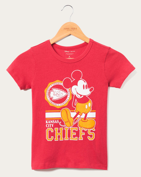 junk food clothing Kids Kansas City Chiefs Mickey Crest Tee Licorice