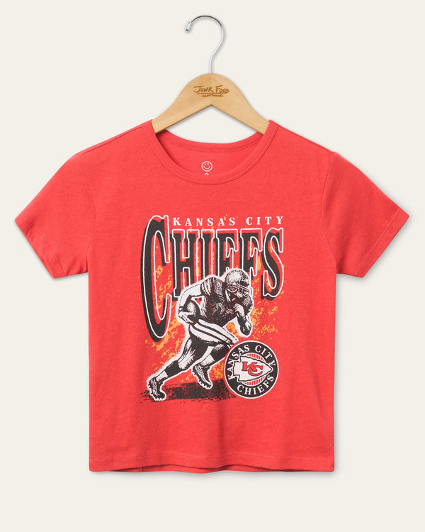 junk food clothing Kids Kansas City Chiefs Rushing Tee