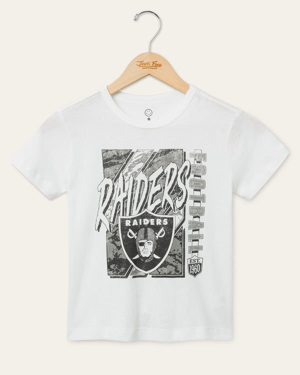 junk food clothing Kids Las Vegas Raiders Icon Tee Vintage White