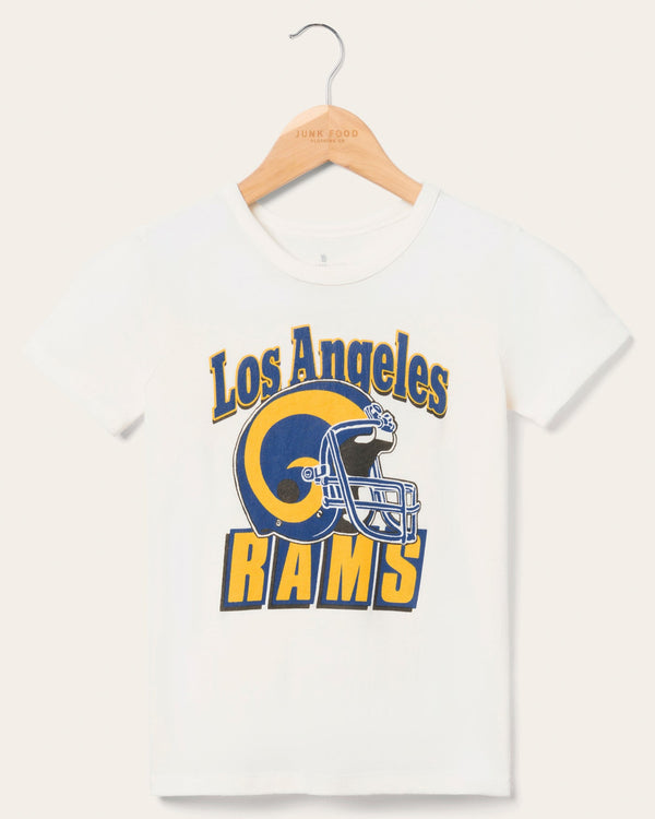 junk food clothing Kids Los Angeles Rams Helmet Tee Vintage White