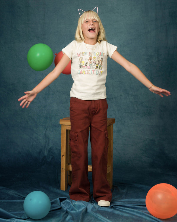 Junk Food Clothing Kids Peanuts Dance It Out Tee Vintage White