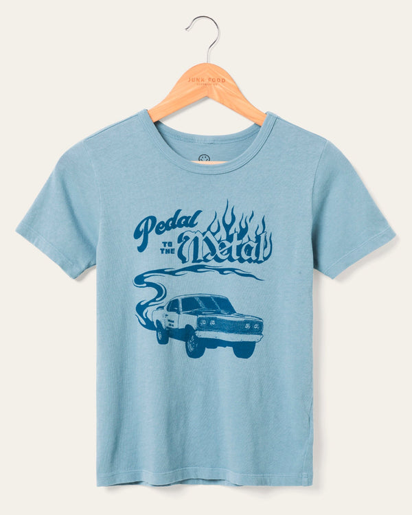 junk food clothing Kids Pedal To The Medal Tee Washed Indigo