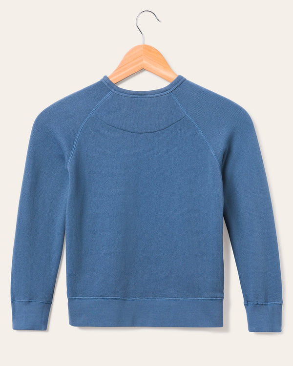 Junk Food Clothing Kids Pep Club Raglan Fleece Deep Indigo