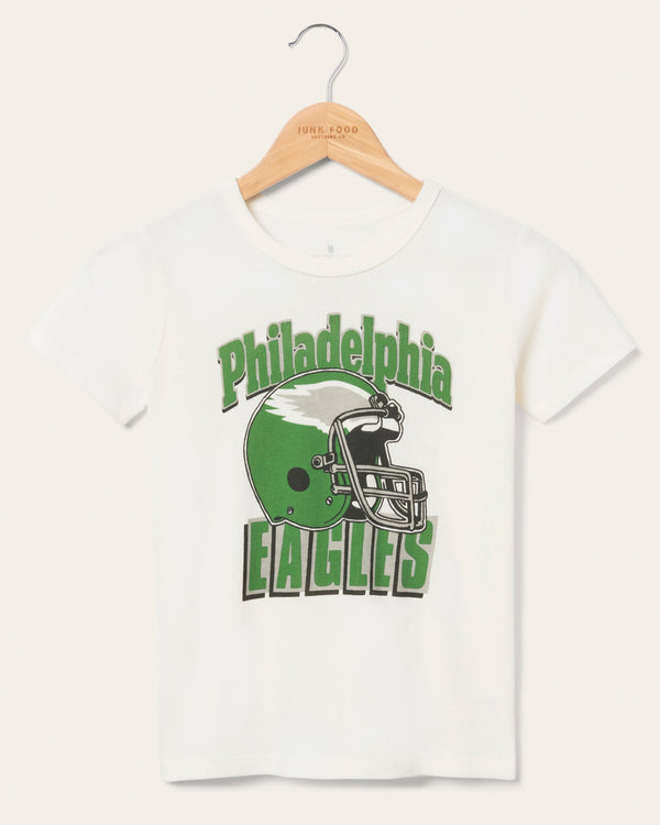 junk food clothing Kids Philadelphia Eagles Helmet Tee Vintage White