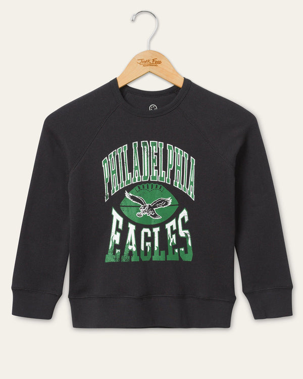junk food clothing Kids Philadelphia Eagles Hot Route Raglan Fleece True Black
