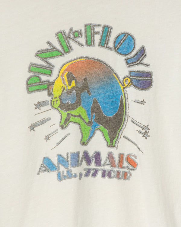 Junk Food Clothing Kids Pink Floyd Pig Animals Tee Vintage White