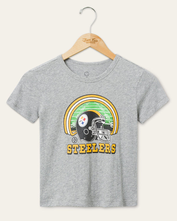 junk food clothing Kids Pittsburgh Steelers Game Time Tee Heather Grey