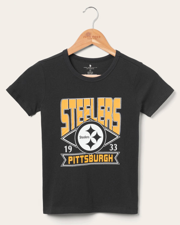 junk food clothing Kids Pittsburgh Steelers Overtime Tee Black