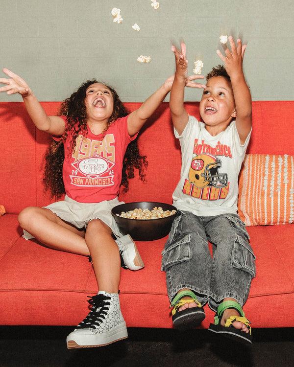 Junk Food Clothing Kids San Francisco 49ers Helmet Tee Vintage White