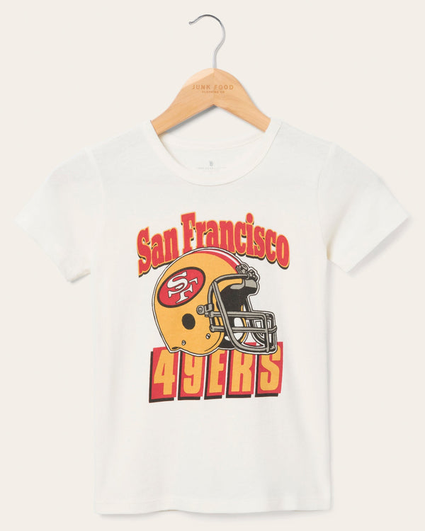 junk food clothing Kids San Francisco 49ers Helmet Tee Vintage White
