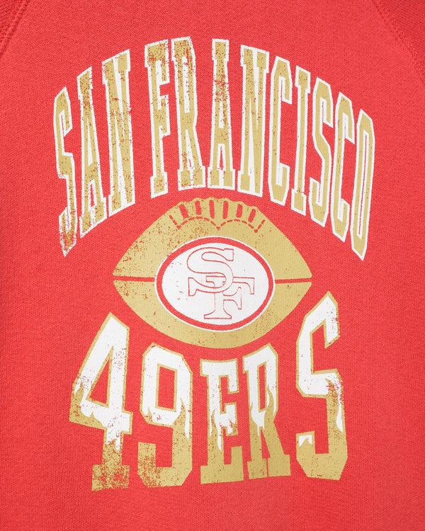Junk Food Clothing Kids San Francisco 49ers Hot Route Raglan Fleece Licorice