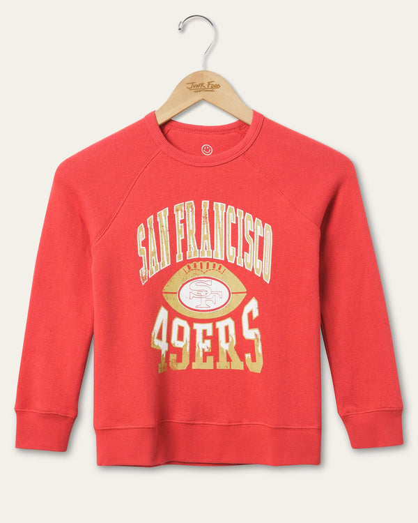 junk food clothing Kids San Francisco 49ers Hot Route Raglan Fleece Licorice