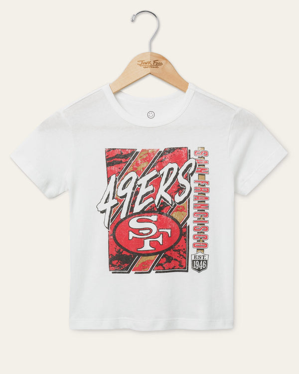 junk food clothing Kids San Francisco 49ers Icon Tee Vintage White