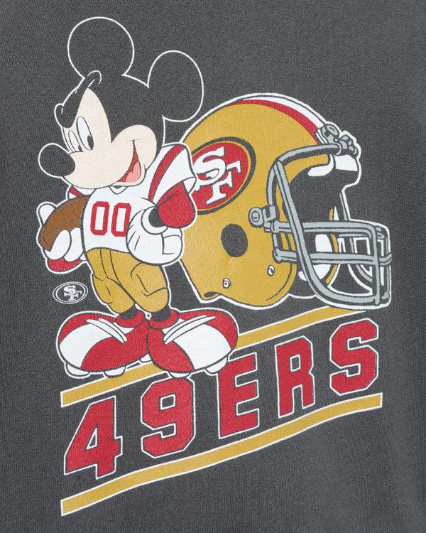 Junk Food Clothing Kids San Francisco 49ers Mickey Came To Play Fleece Vintage Black