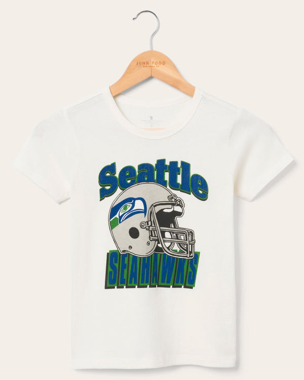 junk food clothing Kids Seattle Seahawks Helmet Tee Vintage White