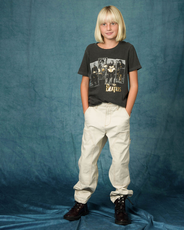 Junk Food Clothing Kids The Beatles Rooftop Tee Vintage Black