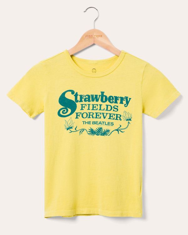 junk food clothing Kids The Beatles Strawberry Fields Tee Dusty Citron