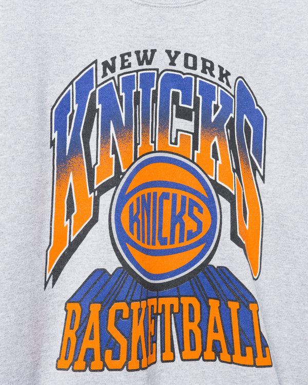 Junk Food Clothing Knicks Backcourt Crew Fleece Heather Gray