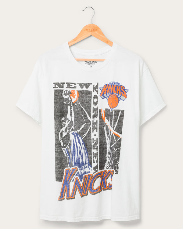 junk food clothing Knicks Jump Shot Short Sleeve Tee White