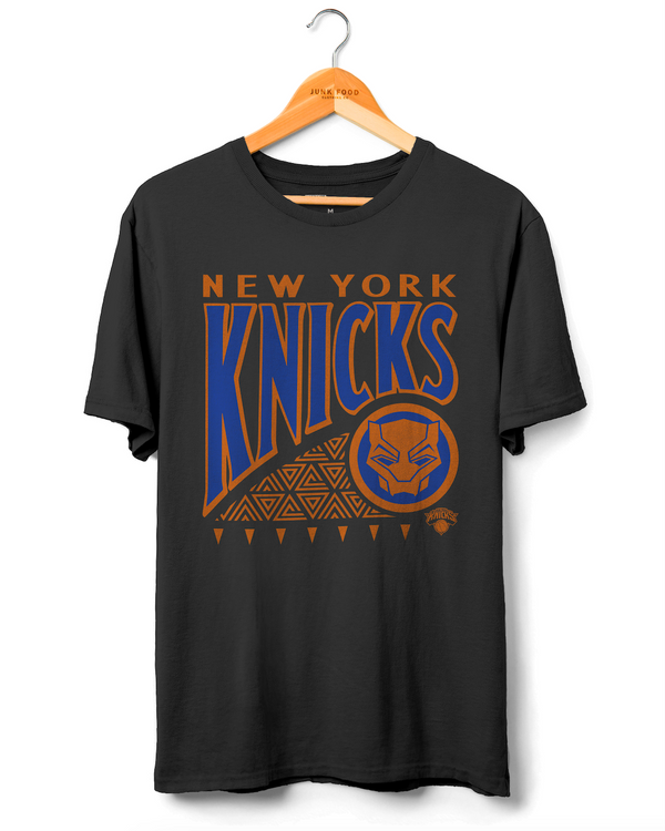 junk food clothing Knicks Wakanda Forever Pattern Tee Black