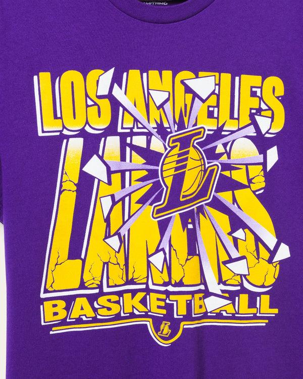 Junk Food Clothing Lakers Break Through Short Sleeve Tee Purple