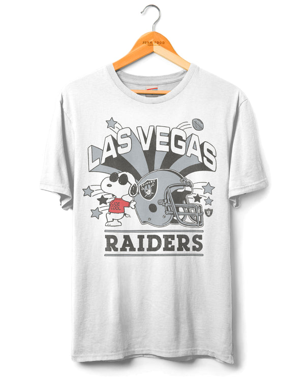 junk food clothing Las Vegas Raiders Joe Cool Born to Play Tee White