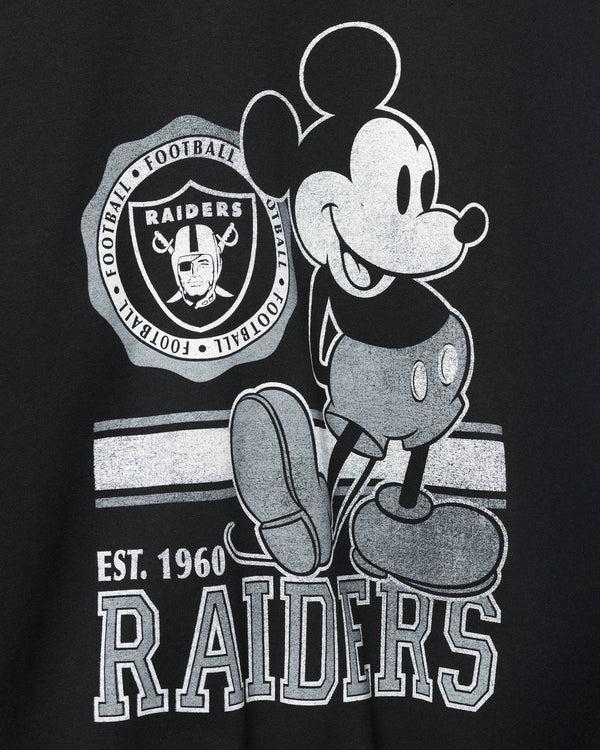 Junk Food Clothing Las Vegas Raiders Mickey Crew Fleece Black