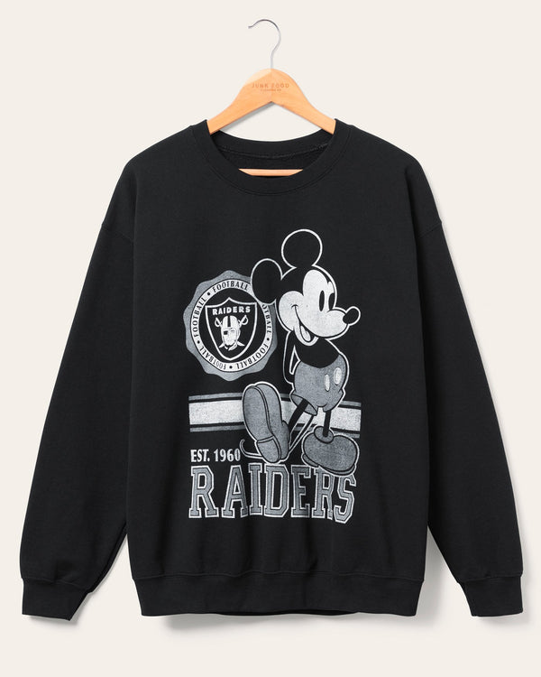 junk food clothing Las Vegas Raiders Mickey Crew Fleece Black