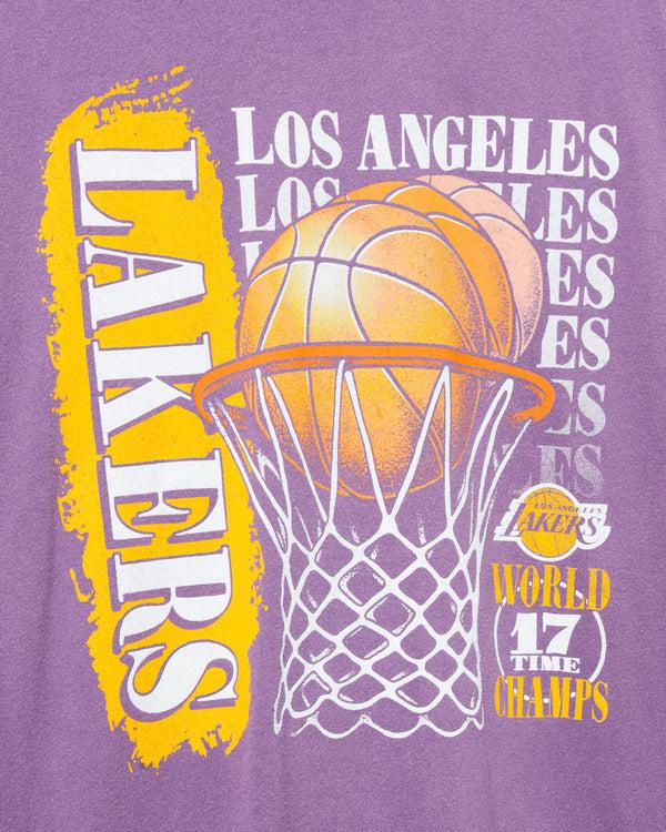 Junk Food Clothing Los Angeles Lakers 17X Champs Vintage Tee Purple