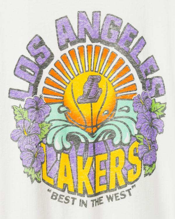 Junk Food Clothing Los Angeles Lakers Best In The West Vintage Tee Vintage White