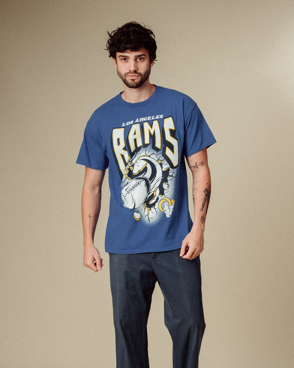 Junk Food Clothing Los Angeles Rams Breakthrough Flea Market Tee Royal