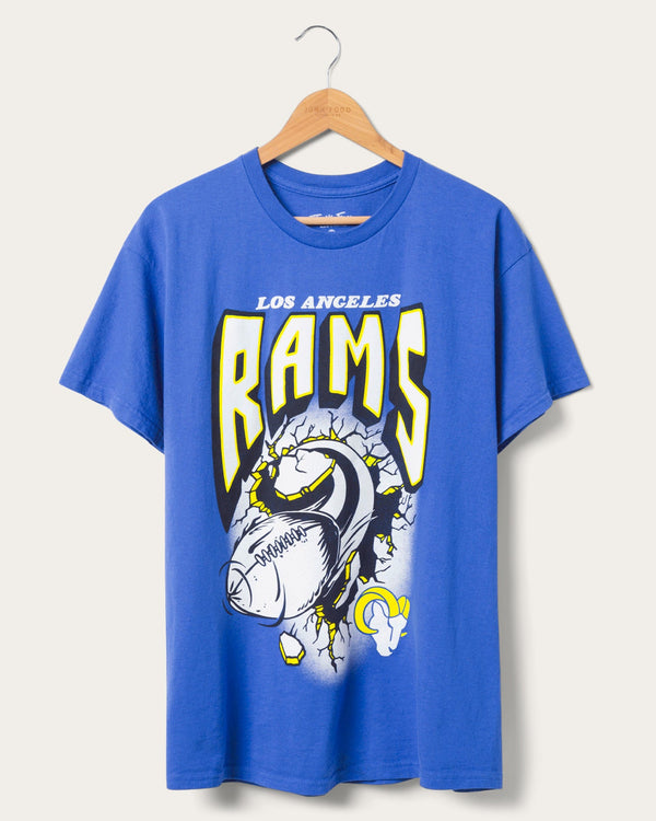 junk food clothing Los Angeles Rams Breakthrough Flea Market Tee Royal