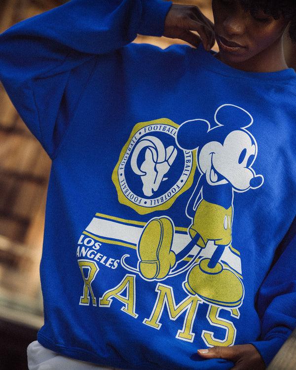 Junk Food Clothing Los Angeles Rams Mickey Crew Fleece Royal