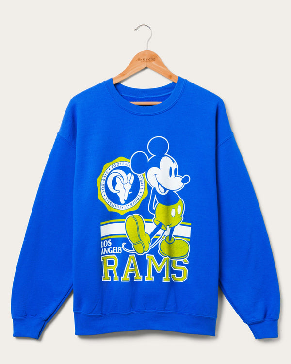 junk food clothing Los Angeles Rams Mickey Crew Fleece Royal
